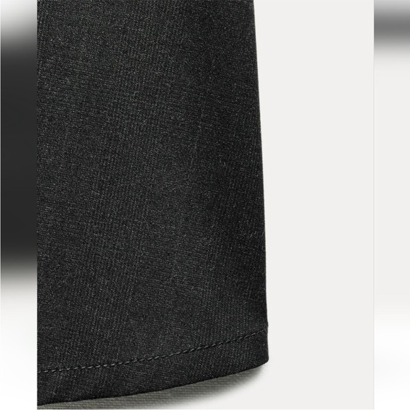 Zara Gray Asymmetrical Cape Midi Skirt Mid waist belt loop ZW Collection S NWT - Picture 8 of 16